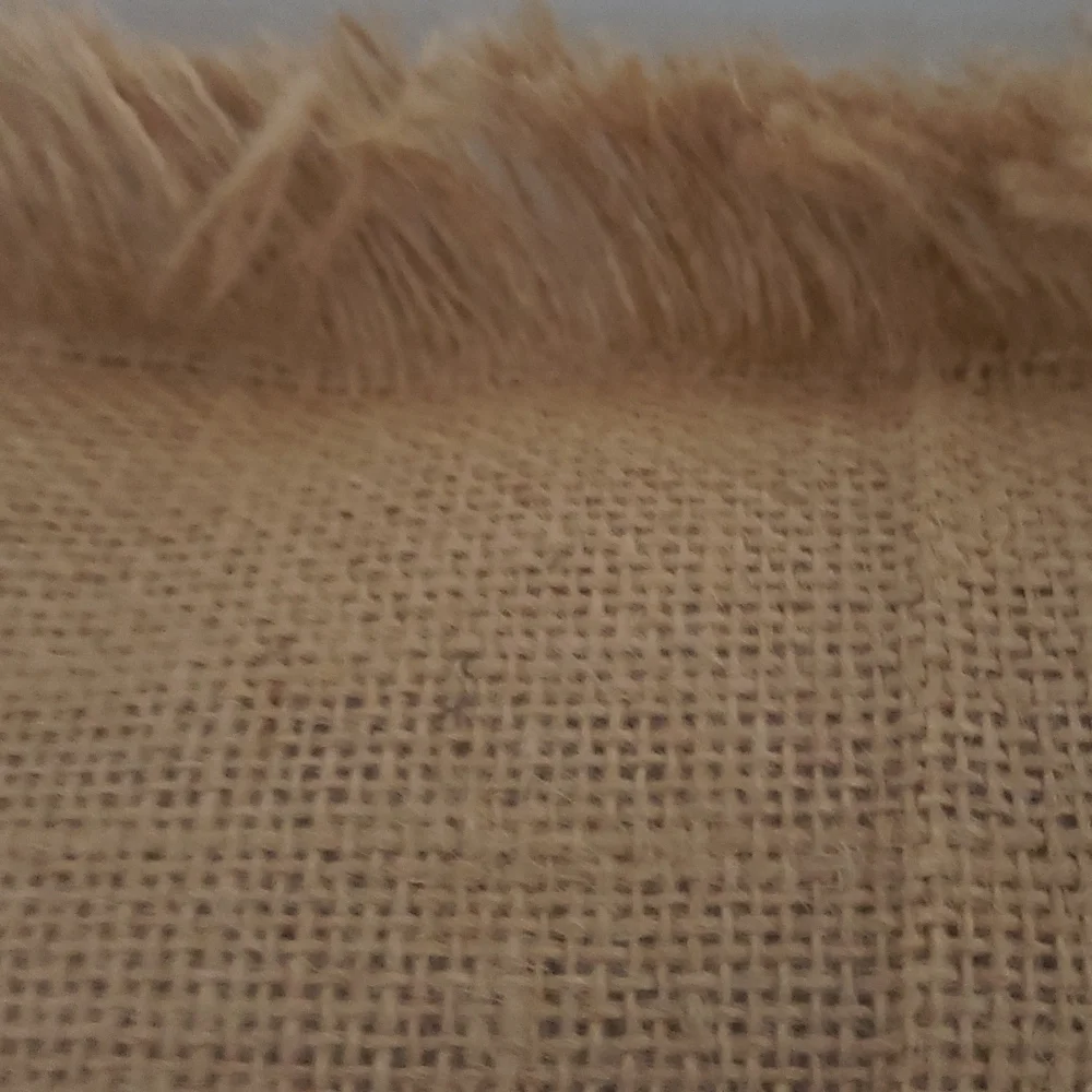 Mud Pie | NWT Burlap Square Accent Fringe Pillow 